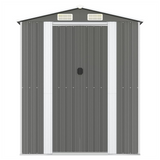 Garden Shed Green 192x108x223 cm Galvanised Steel