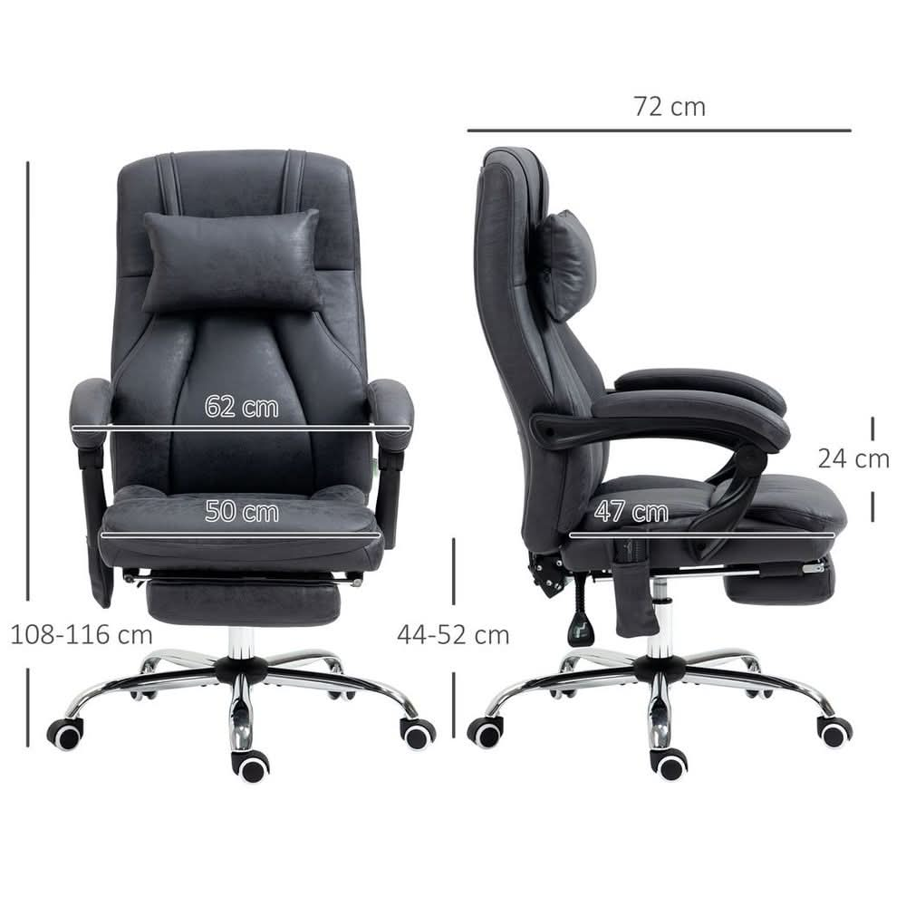 Vinsetto High Back Massage Office Chair with Vibration Point Headrest Remote