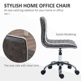 Armless Mid-Back Adjustable Office Chair with 360 Swivel Grey