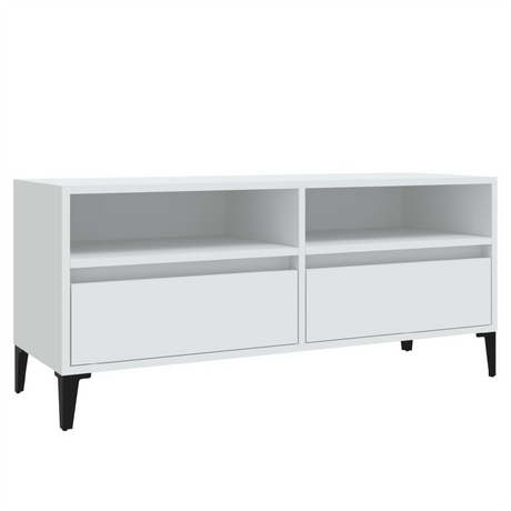 TV Cabinet White 100x34.5x44.5 cm Engineered Wood