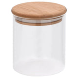 Storage Glass Jars with Bamboo Lid 6 pcs 600 ml