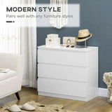 Chest of Drawers 3-Drawer Dresser Storage Organiser for Bedroom, White