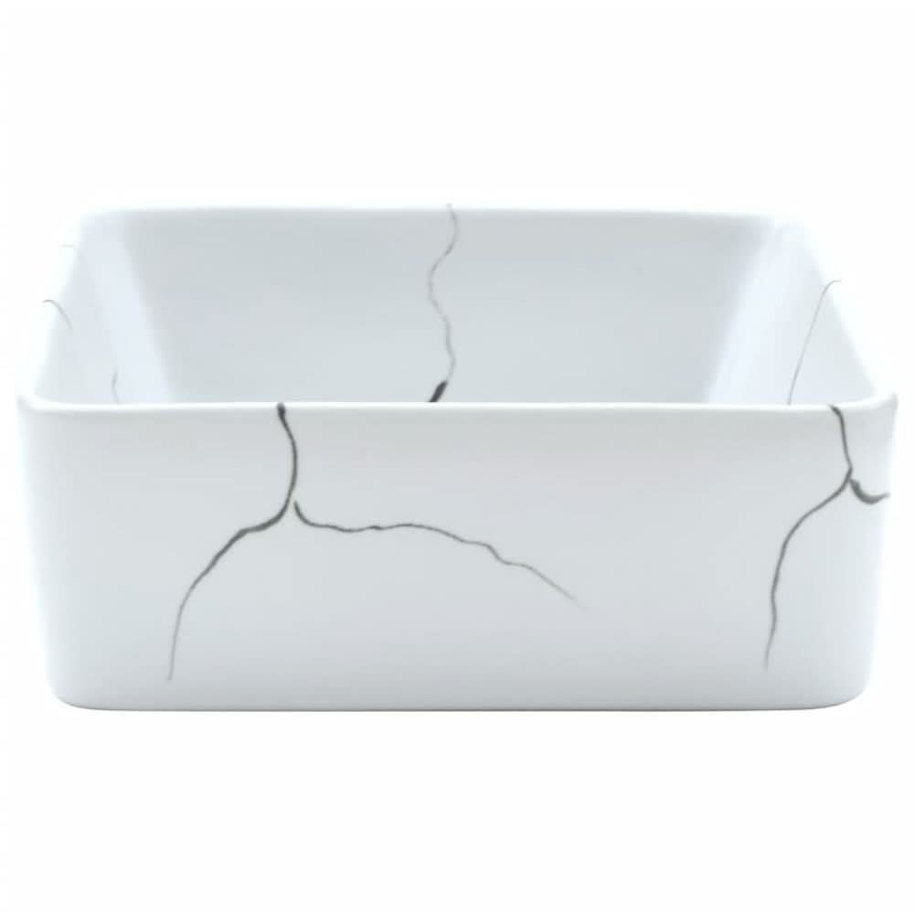 Countertop Basin White Rectangular 46x35.5x13 cm Ceramic