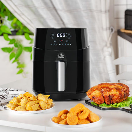 Air Fryer 1500W 4.5L with Digital Display Timer for Low Fat Cooking