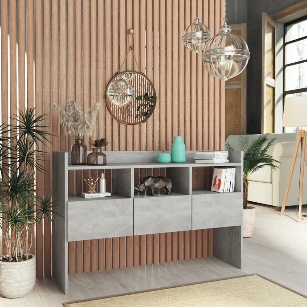 Sideboard Concrete Grey 105x30x70 cm Engineered Wood