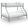 Bunk Bed Frame White Metal 140x200 cm/90x200 cm