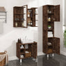 3 Piece Bathroom Cabinet Set Smoked Oak Engineered Wood