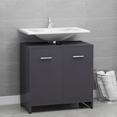 Bathroom Cabinet Smoked Oak 60x33x60 cm Engineered Wood