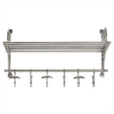 Luggage Rack with Coat Hangers Wall Mounted Aluminium