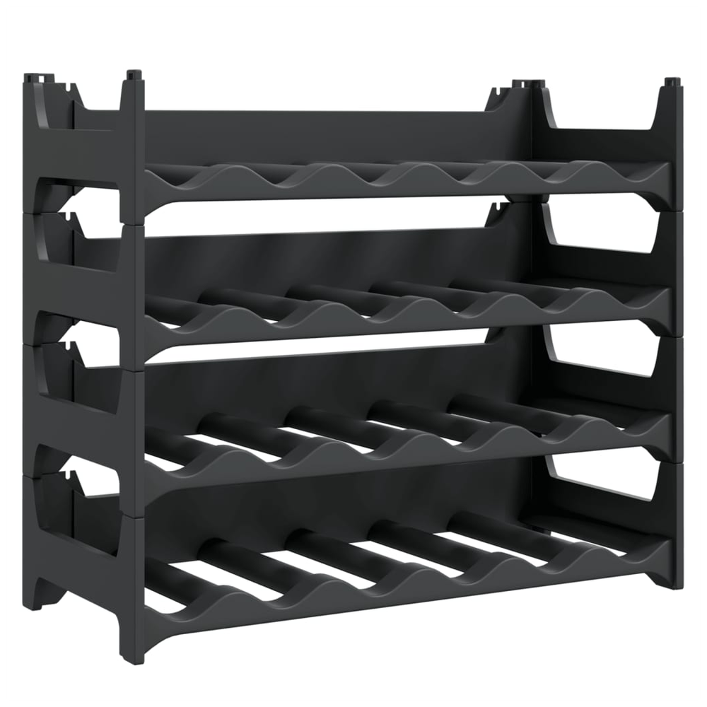 Wine Rack for 24 Bottles PP Stackable