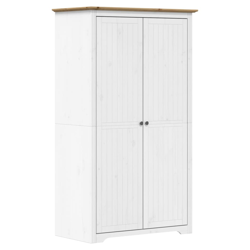 Wardrobe BODO White and Brown 101x52x176.5 cm Solid Wood Pine