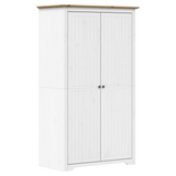 Wardrobe BODO White and Brown 101x52x176.5 cm Solid Wood Pine