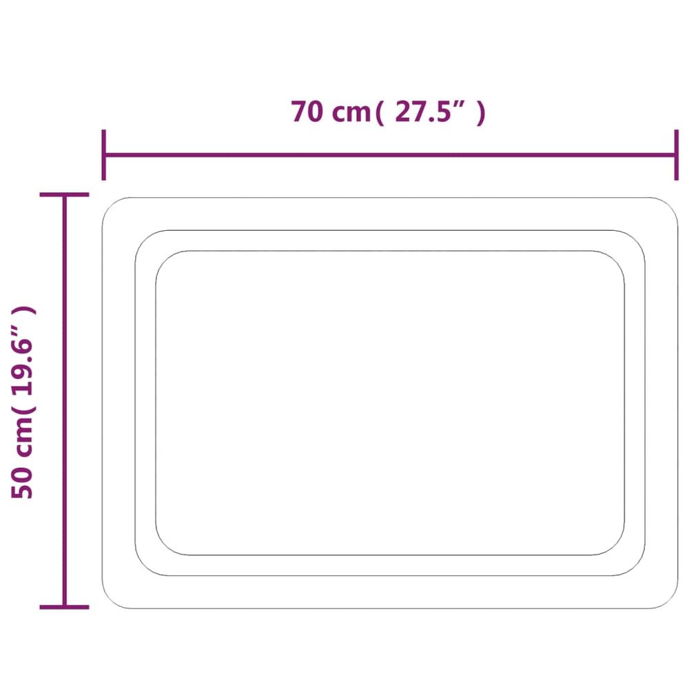 LED Bathroom Mirror 70x50 cm