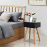 Bedside Tables 2 pcs Grey Solid Pinewood