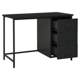 Industrial Desk with Drawers Black 105x52x75 cm Steel