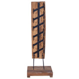 Wine Rack for 6 Bottles 35x35x100 cm Solid Teak Wood