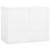 Filing Cabinet White 90x46x72.5 cm Steel