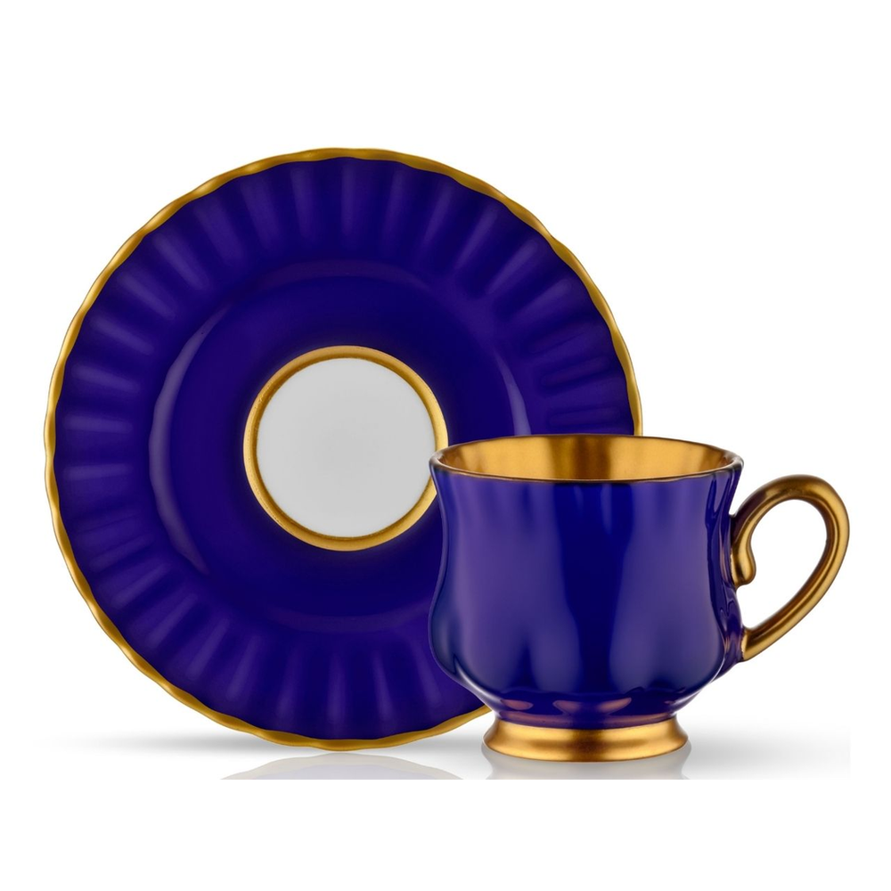 Sophia Coffee Cup and Saucer - Divan Cobalt