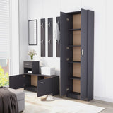 Hallway Wardrobe Grey 55x25x189 cm Engineered Wood