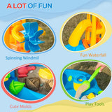 2 in 1 Sand and Water Table, for 18+ Months, Kids Outdoor Beach Garden