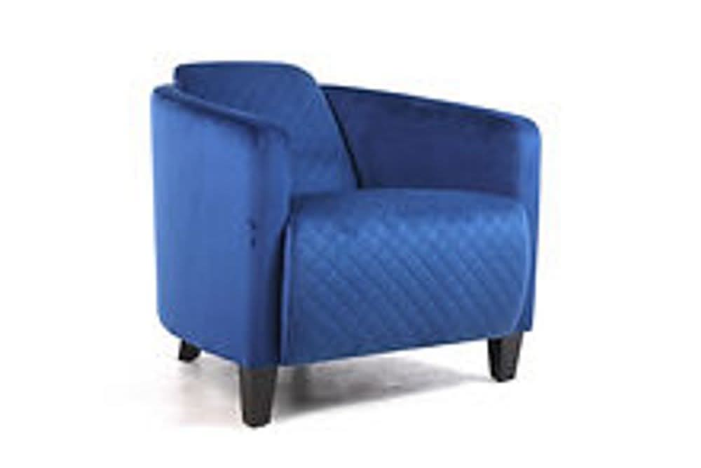 86CM BLUE COLOUR VELVET ARMCHAIR