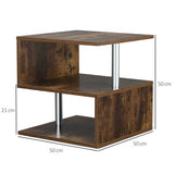 Coffee End Table Side TV Sofa Stand Living Room Office Furniture Brown