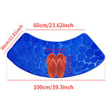 Curved Shower Mat,Anti-Slip Bathroom Carpet Rugs Corner Bath Tub Floor Foot Pads,Washable,Soft Absorbent arc shape bathroom mat