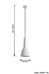 Modern Pendant lamp EMPOLI Concrete White Loft Design LED E27