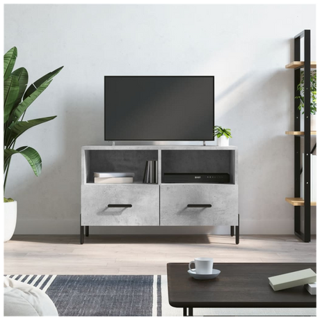 TV Cabinet Concrete Grey 80x36x50 cm Engineered Wood