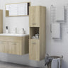 Bathroom Cabinet Smoked Oak 30x30x130 cm Engineered Wood