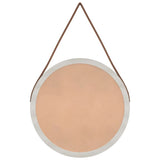 Wall Mirror with Strap White Ø 35 cm