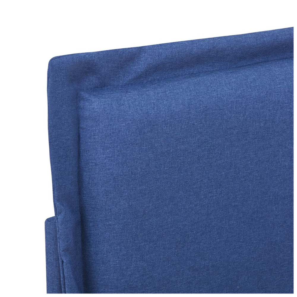 Bed Frame Blue Fabric 135x190 cm 4FT6 Double