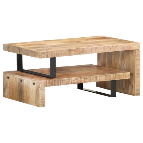 2 Piece Coffee Table Set Solid Mango Wood