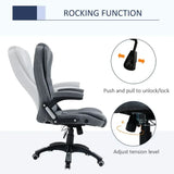 High Back Home Office Chair Computer Desk Chair w/ Arms Swivel Wheels Dark Grey