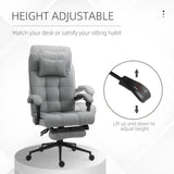 Ergonomic Office Chair Adjustable Height Rolling Swivel w/ Armrest Light Grey