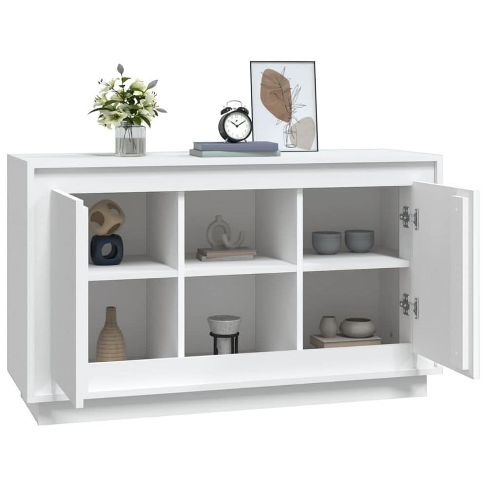 Sideboard White 102x35x60 cm Engineered Wood