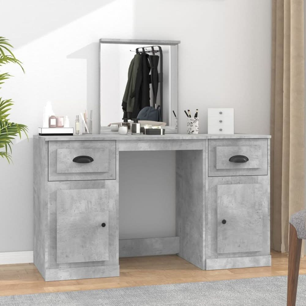 Dressing Table with Mirror White 130x50x132.5 cm