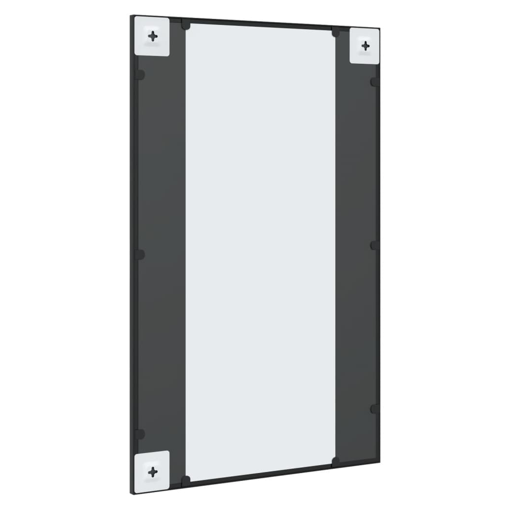 Wall Mirror Black 50x80 cm Rectangle Iron