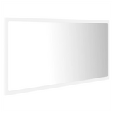 LED Bathroom Mirror White 90x8.5x37 cm Acrylic