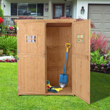 Garden Shed W/Double Door, Pine Wood, 127.5Lx50Wx164H cm