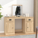 Dressing Table with Mirror White 130x50x132.5 cm