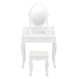 Single Mirror Jewelry Cabinet Dresser White