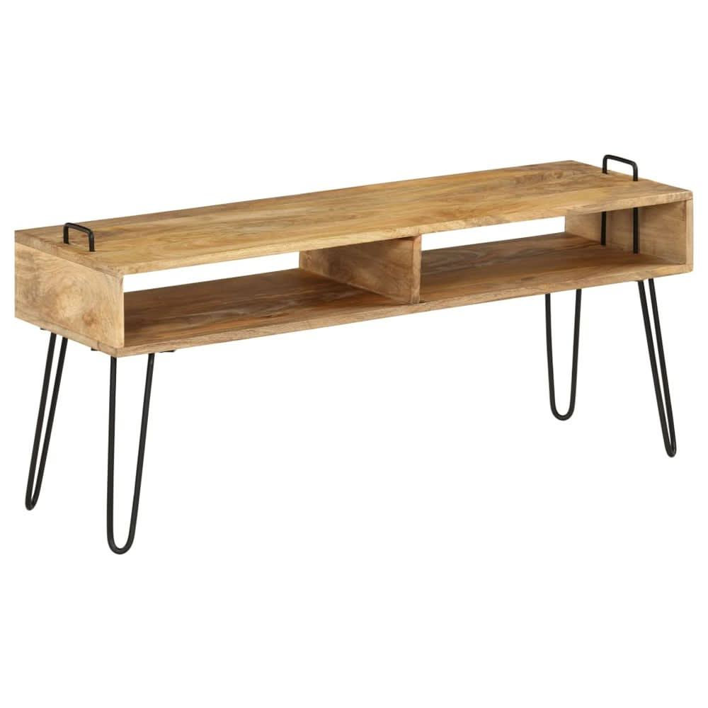 TV Stand Solid Mango Wood 110x35x45 cm