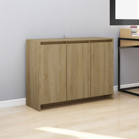 Sideboard Smoked Oak 102x33x75 cm Engineered Wood