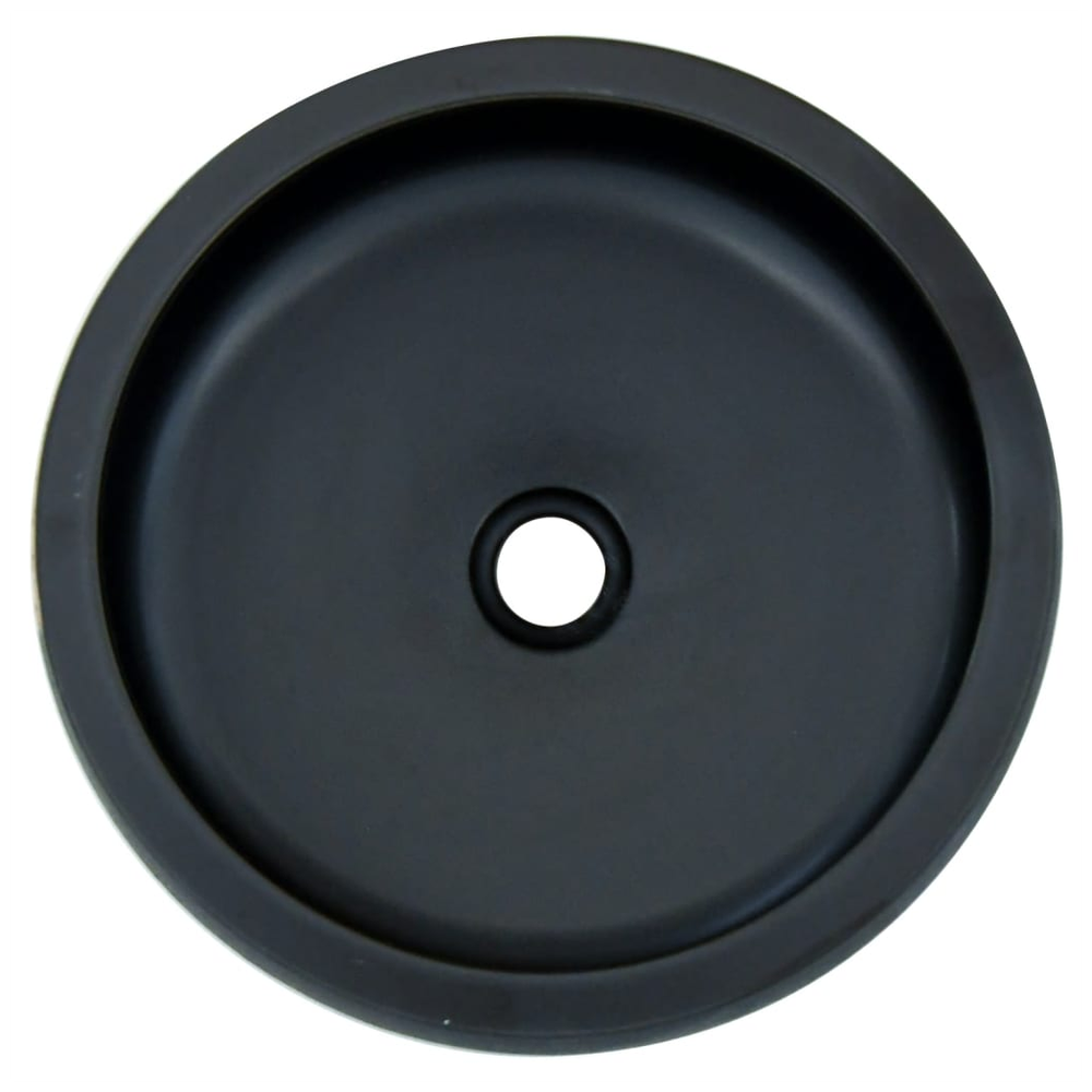 Countertop Basin Black and Blue Round Φ41x14 cm Ceramic