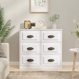 Sideboard White 70x35.5x67.5 cm Engineered Wood