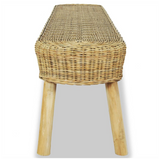 Hall Bench 110x35x45 cm Natural Rattan