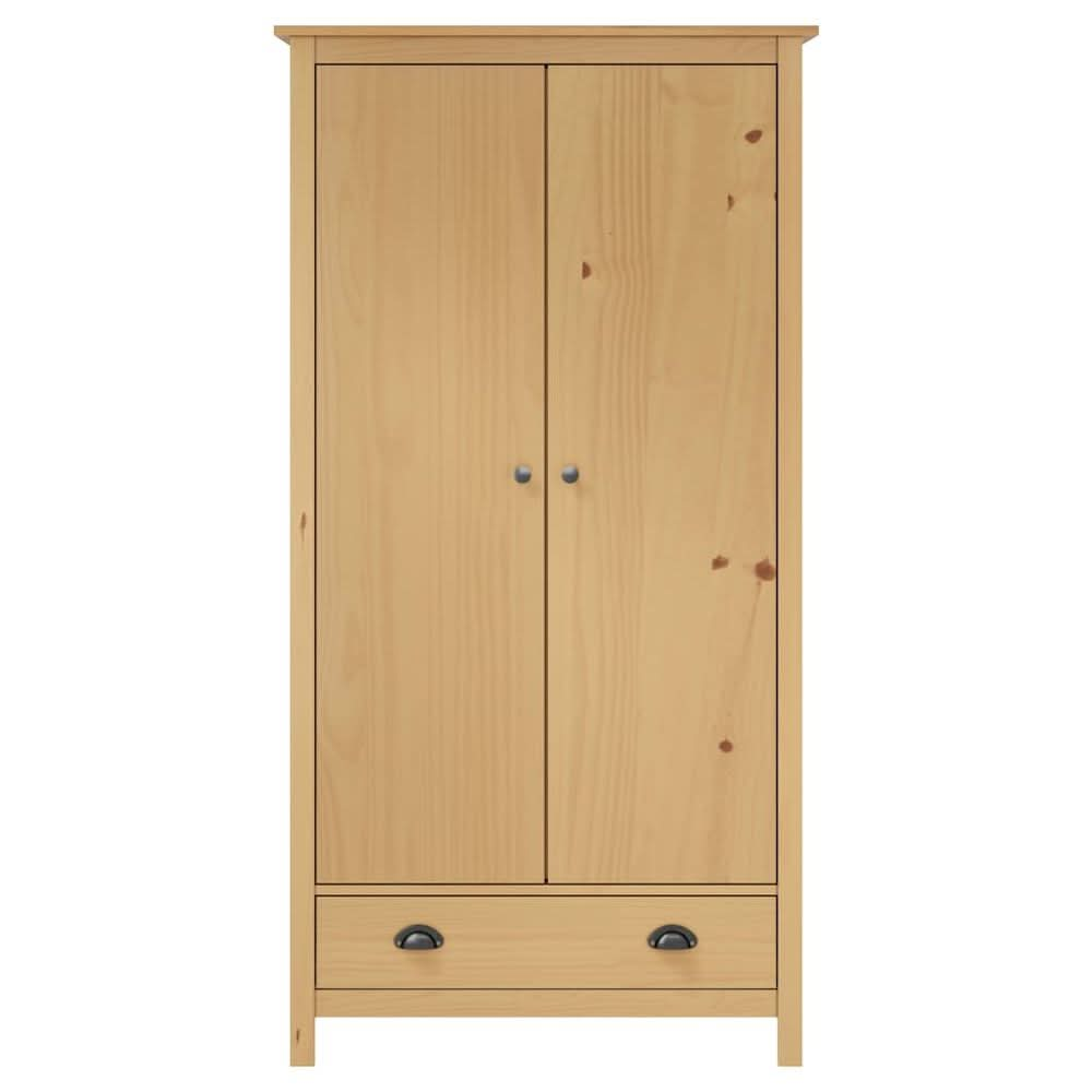 2-Door Wardrobe Hill 89x50x170 cm Solid Pine Wood