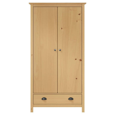 2-Door Wardrobe Hill 89x50x170 cm Solid Pine Wood