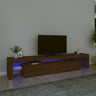 TV Cabinet with LED Lights White 230x36.5x40 cm